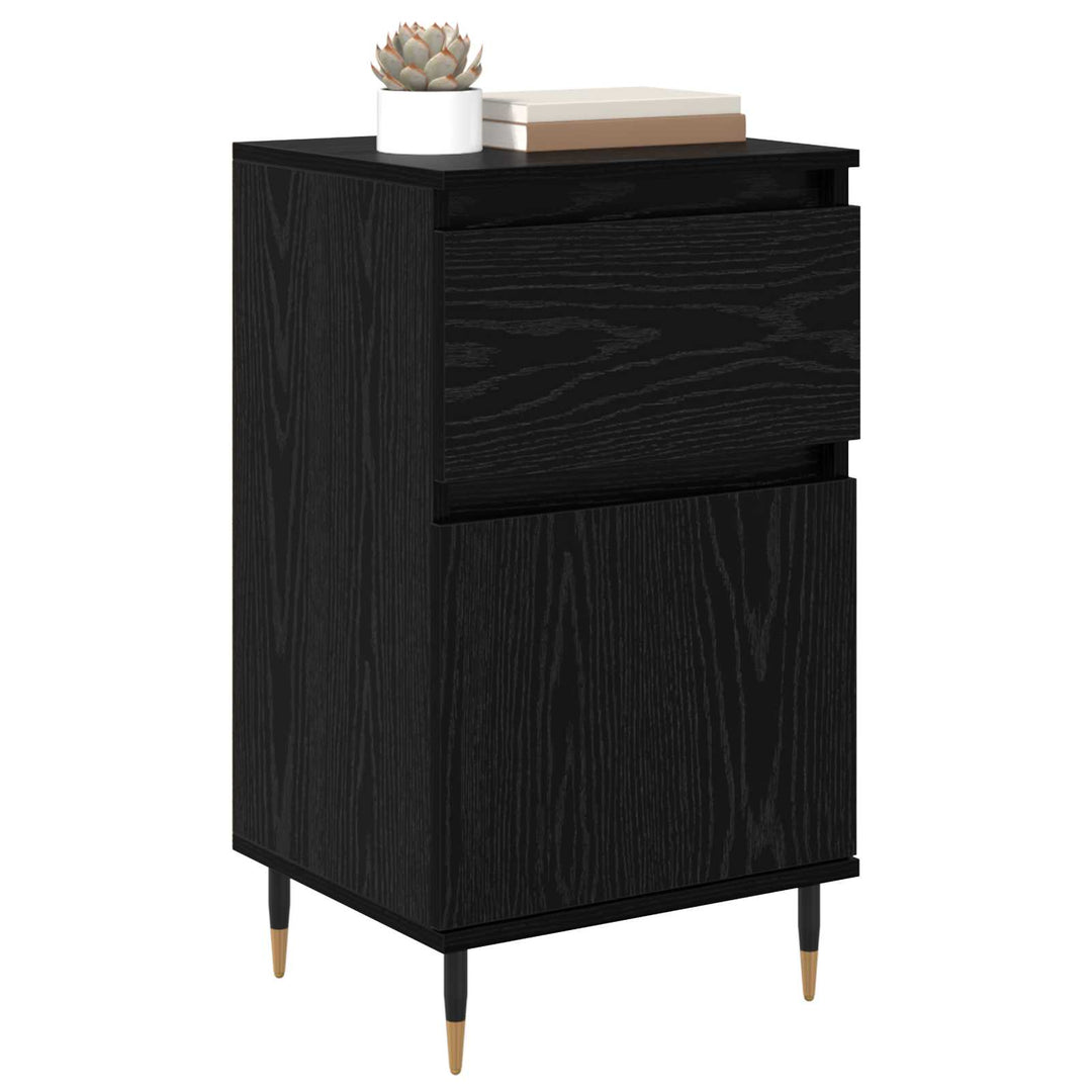 Sideboard Sort eg 40 x 35 x 70 cm Ingeniørt træ og jern