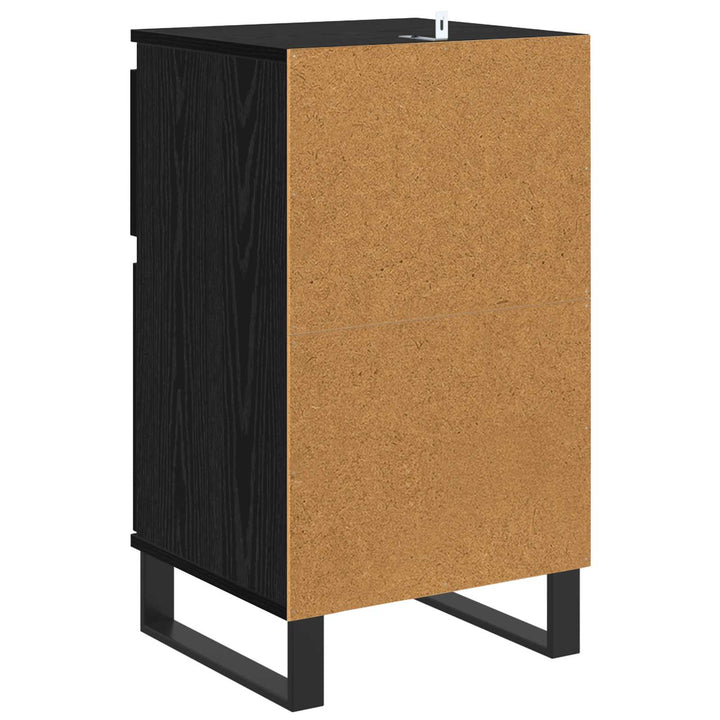 Sideboard med skuffe Sort eg 35 x 40 x 70 cm Konstrueret træ
