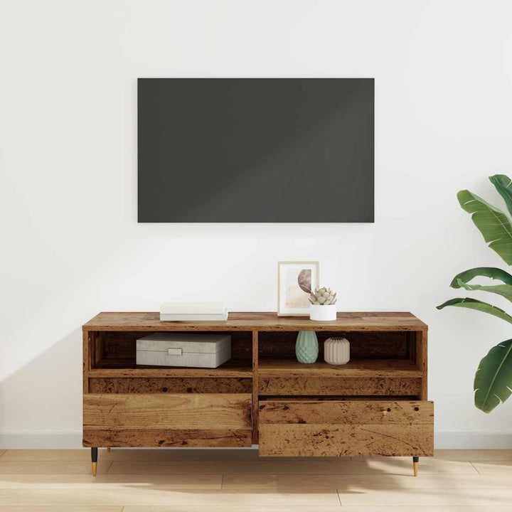 TV-skab Gammelt træ 100 x 34,5 x 44,5 cm Ingeniørt træ og jern