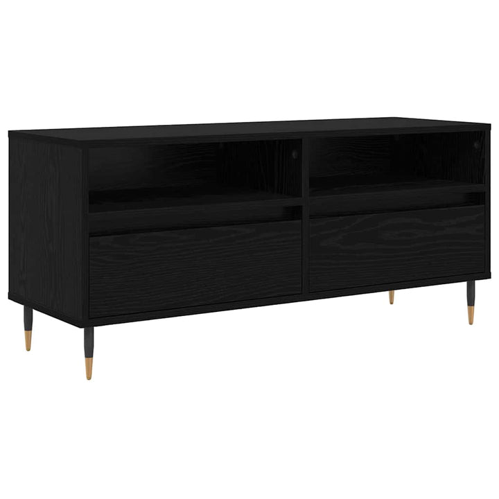 TV-skab Sort eg 100 x 34,5 x 44,5 cm Ingeniørt træ og jern