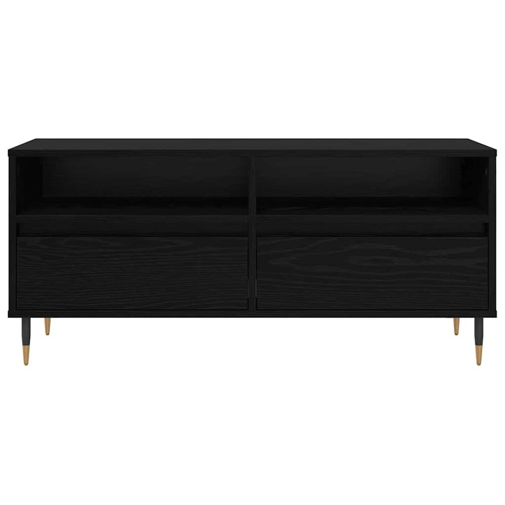 TV-skab Sort eg 100 x 34,5 x 44,5 cm Ingeniørt træ og jern