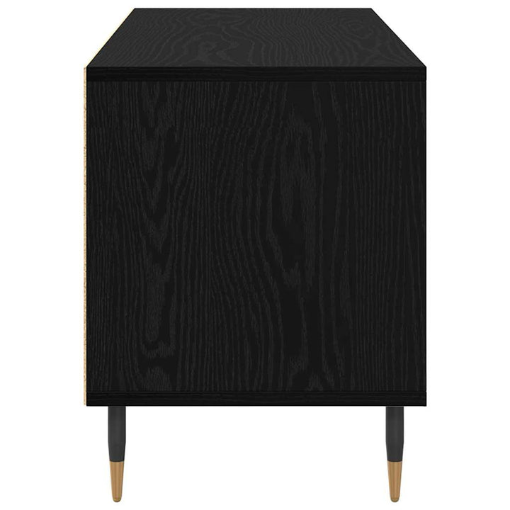 TV-skab Sort eg 100 x 34,5 x 44,5 cm Ingeniørt træ og jern