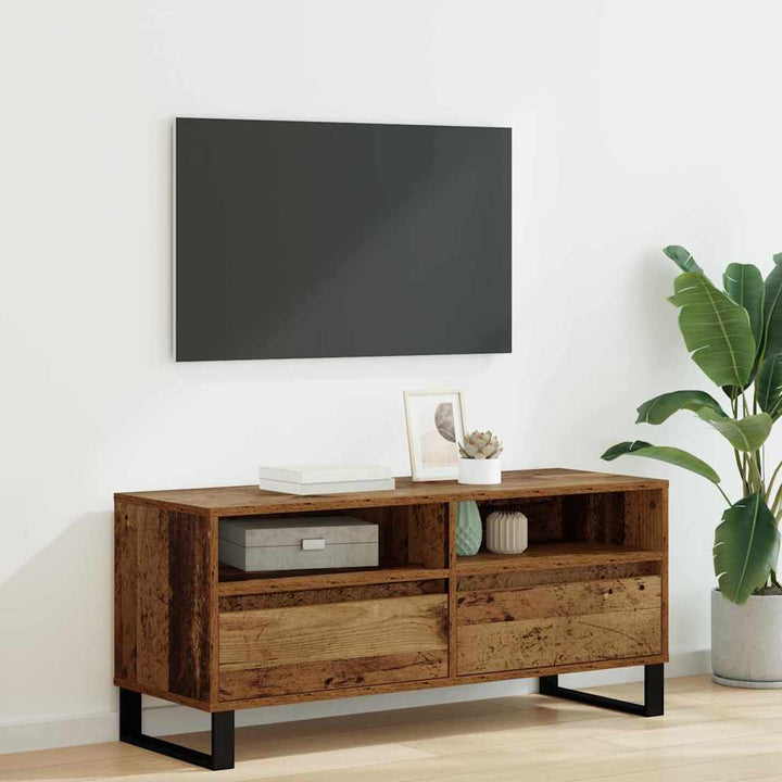 TV-skab Gammelt træ 100 x 34,5 x 44,5 cm Ingeniørt træ og jern