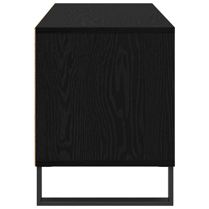 TV-skab Sort eg 100 x 34,5 x 44,5 cm Ingeniørt træ og jern