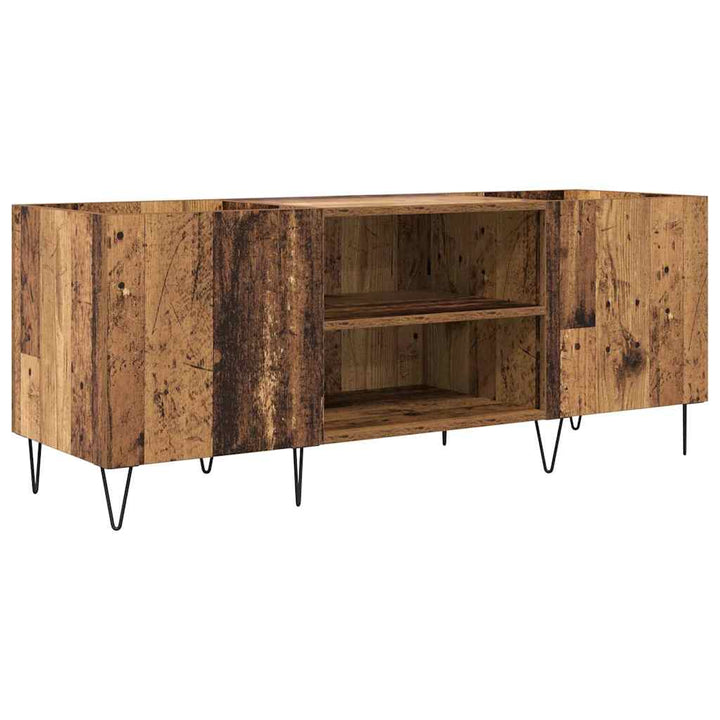 Pladeskab Gammelt træ 121 x 38 x 48 cm Ingeniørt træ og jern
