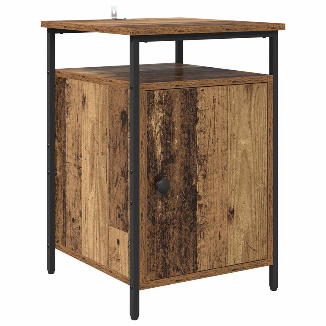 Natskab 2 pcs Gammelt træ 40 x 42 x 60cm Konstrueret træ