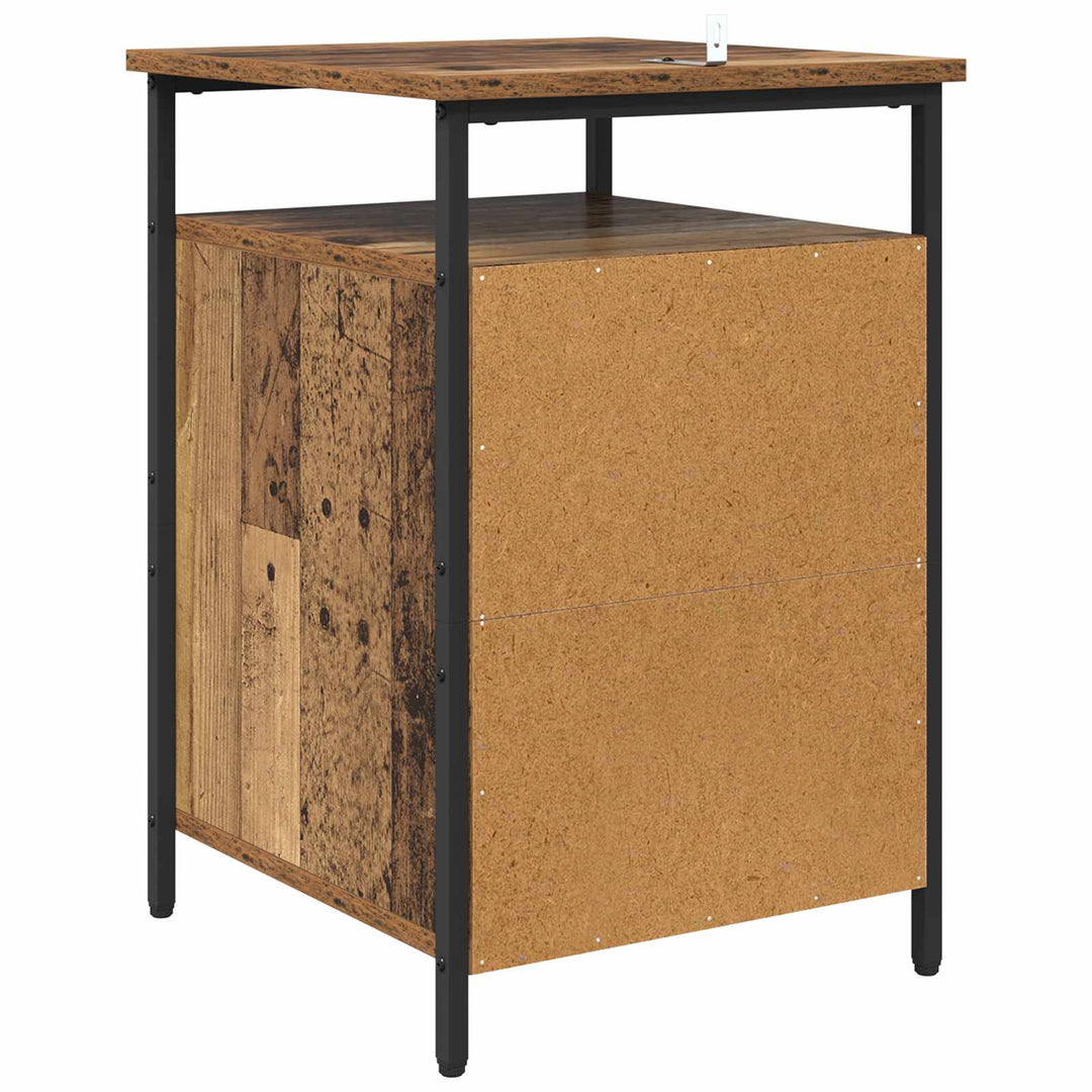 Natskab 2 pcs Gammelt træ 40 x 42 x 60cm Konstrueret træ