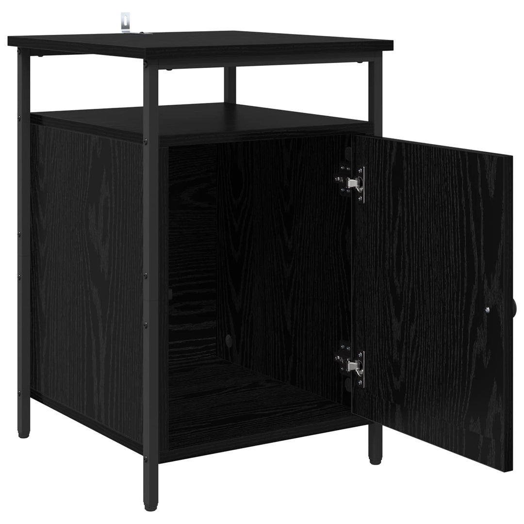 Natskab 2 pcs Sort eg 40 x 42 x 60cm Konstrueret træ