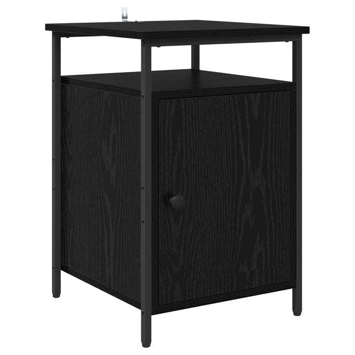 Natskab 2 pcs Sort eg 40 x 42 x 60cm Konstrueret træ