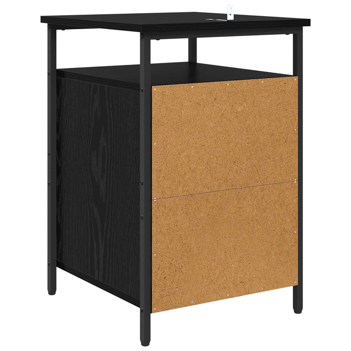 Natskab 2 pcs Sort eg 40 x 42 x 60cm Konstrueret træ