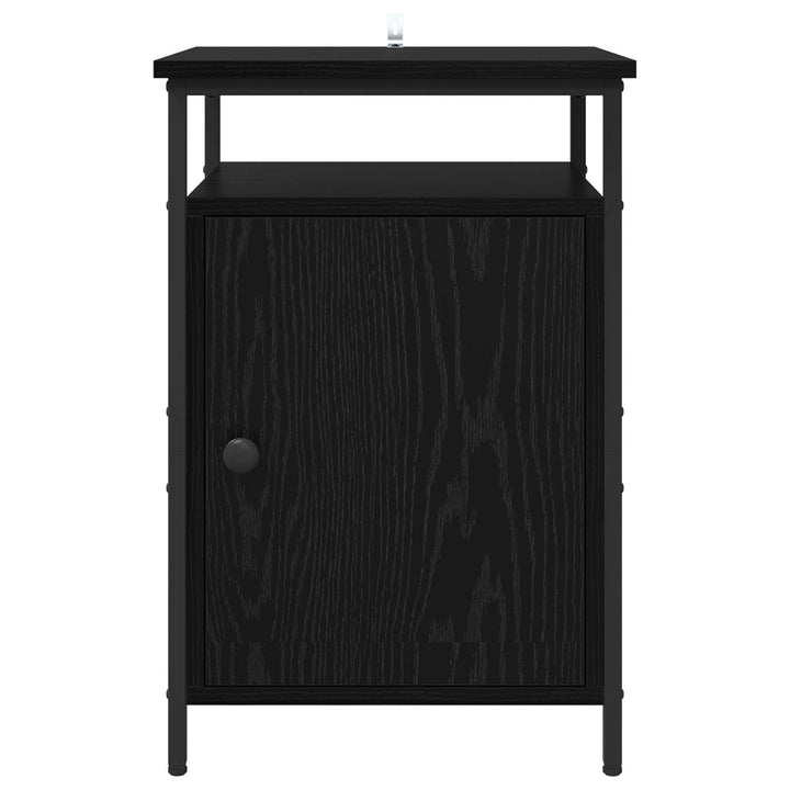 Natskab 2 pcs Sort eg 40 x 42 x 60cm Konstrueret træ