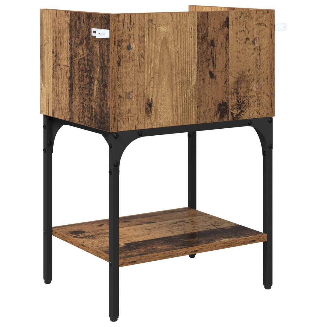 Sengebord Gammelt træ 40 x 29 x 60 cm Konstrueret træ