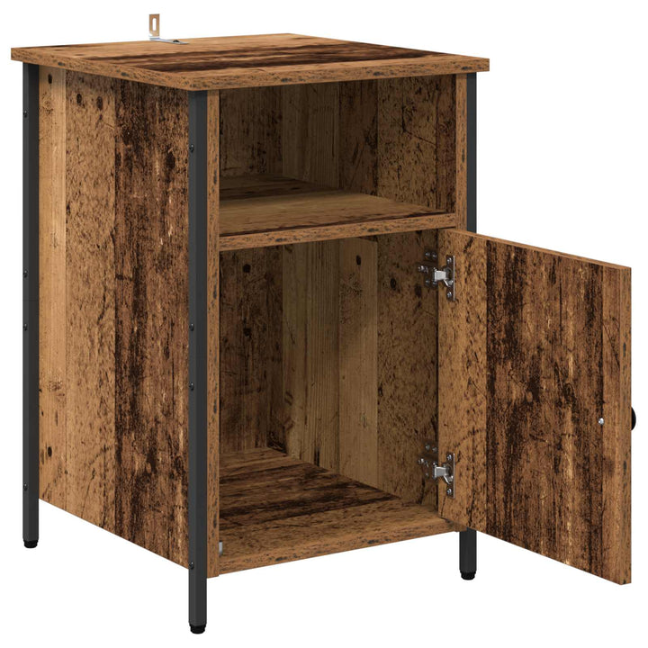 Natskab 2 pcs Gammelt træ 40 x 42 x 60 cm Konstrueret træ