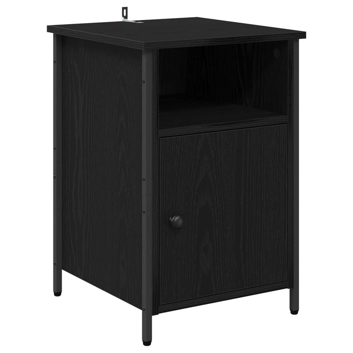 Natskab 2 pcs Sort eg 40 x 42 x 60 cm Konstrueret træ