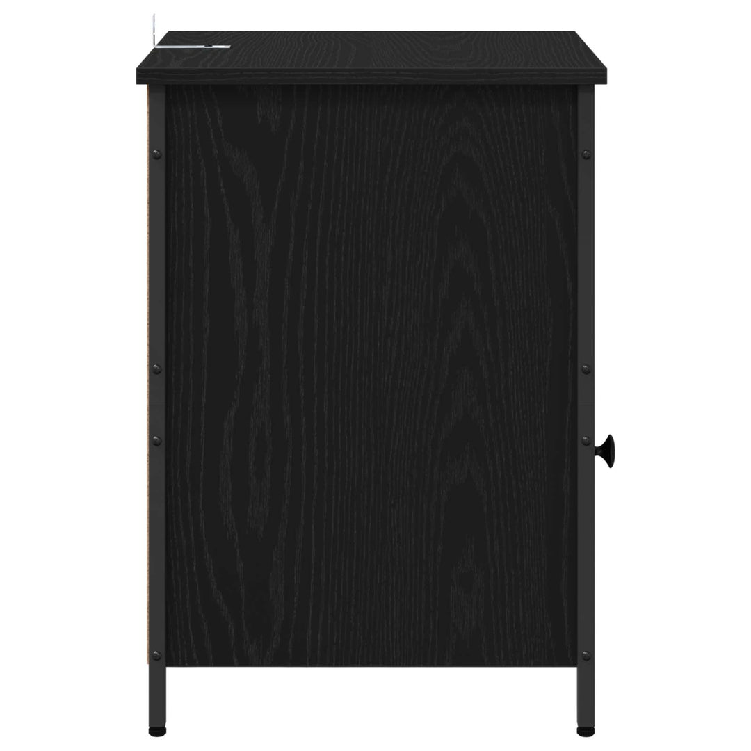 Natskab 2 pcs Sort eg 40 x 42 x 60 cm Konstrueret træ