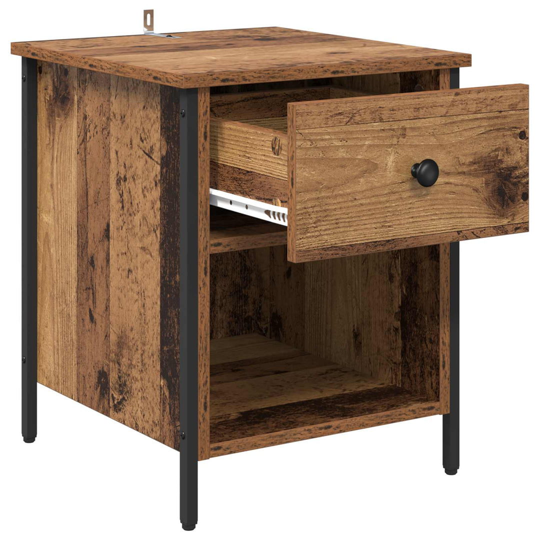 Natskab 2 pcs Gammelt træ 40 x 42 x 50 cm Konstrueret træ