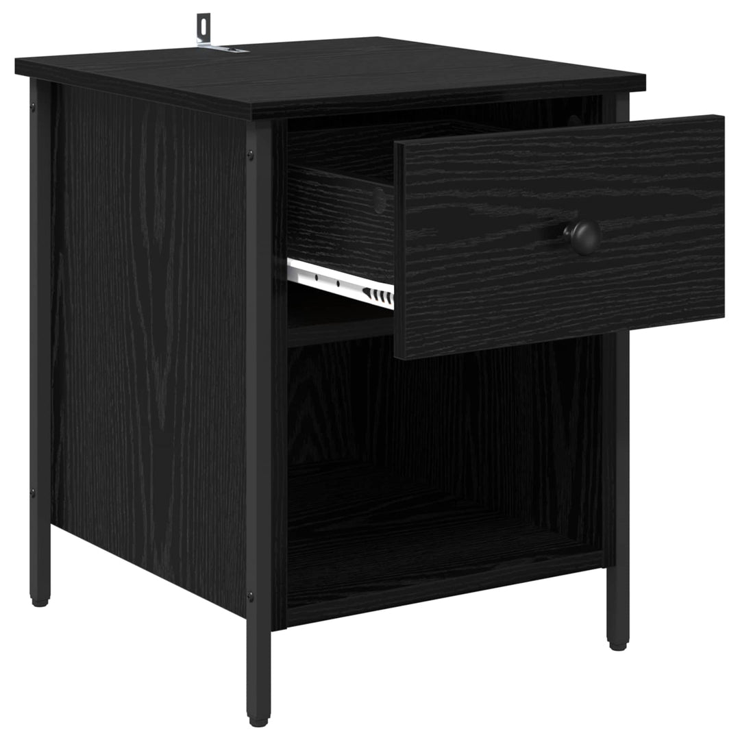 Natskab 2 pcs Sort eg 40 x 42 x 50 cm Konstrueret træ