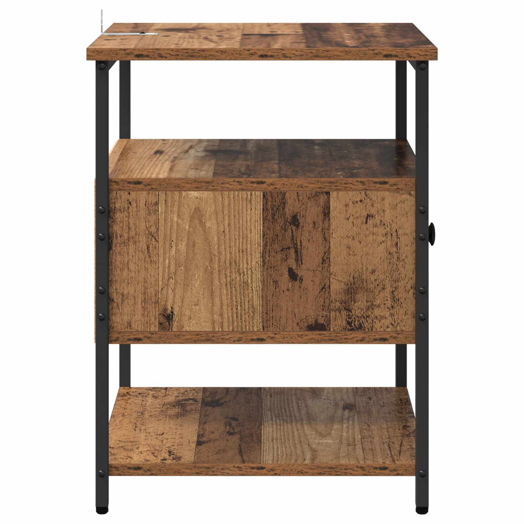 Natskab 2 pcs Gammelt træ 40 x 42 x 56 cm Konstrueret træ