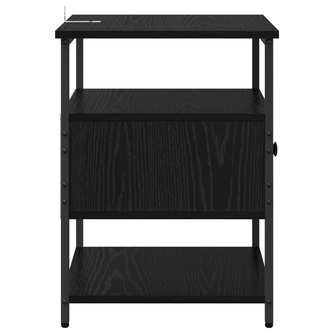 Natskab med skuffe Sort eg 40 x 42 x 56 cm Konstrueret træ