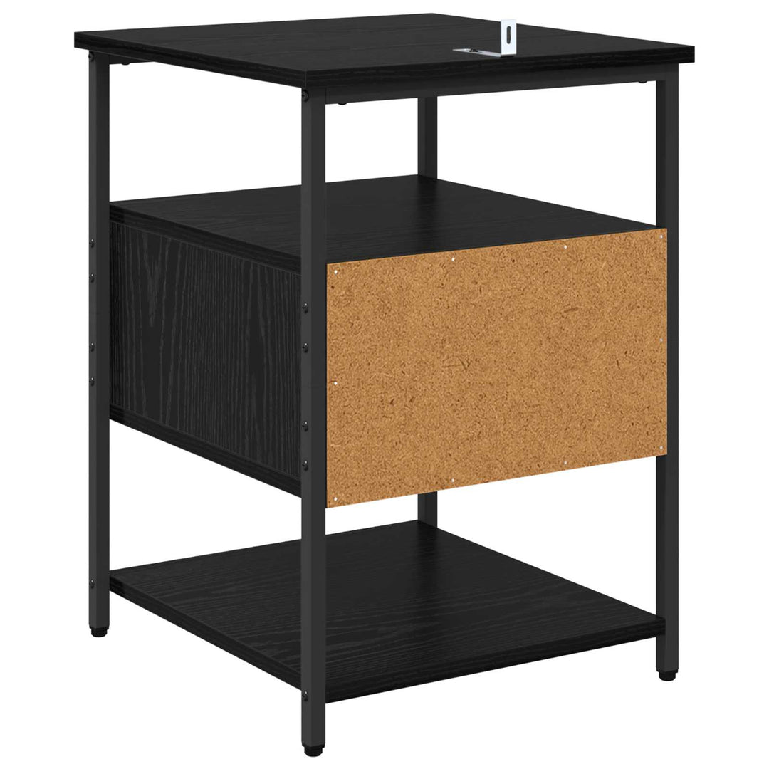 Natskab 2 pcs Sort eg 40 x 42 x 56 cm Konstrueret træ
