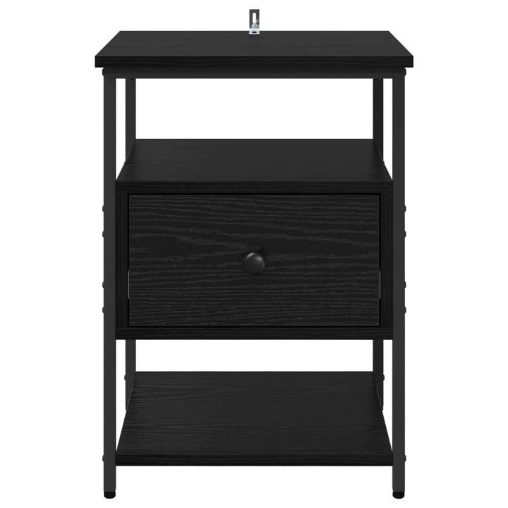 Natskab 2 pcs Sort eg 40 x 42 x 56 cm Konstrueret træ