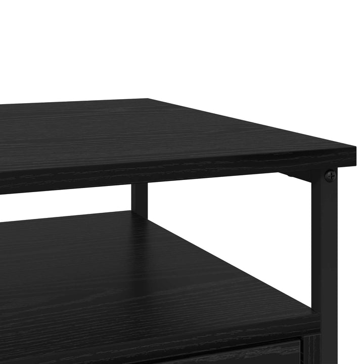 Natskab 2 pcs Sort eg 40 x 42 x 55 cm Konstrueret træ