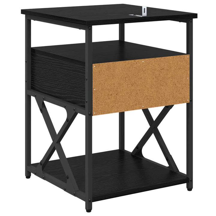 Natskab 2 pcs Sort eg 40 x 42 x 55 cm Konstrueret træ