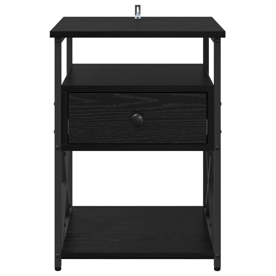 Natskab 2 pcs Sort eg 40 x 42 x 55 cm Konstrueret træ