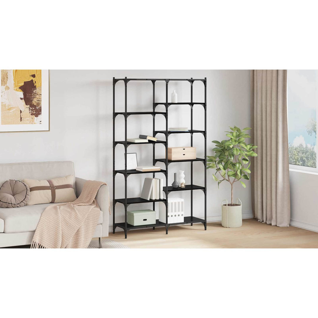 Bogreol Sort eg 100 x 32 x 170 cm Konstrueret træ