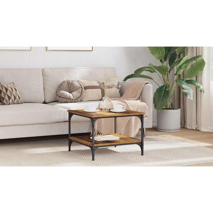 Sofabord Gammelt træ 55 x 55 x 40 cm Konstrueret træ