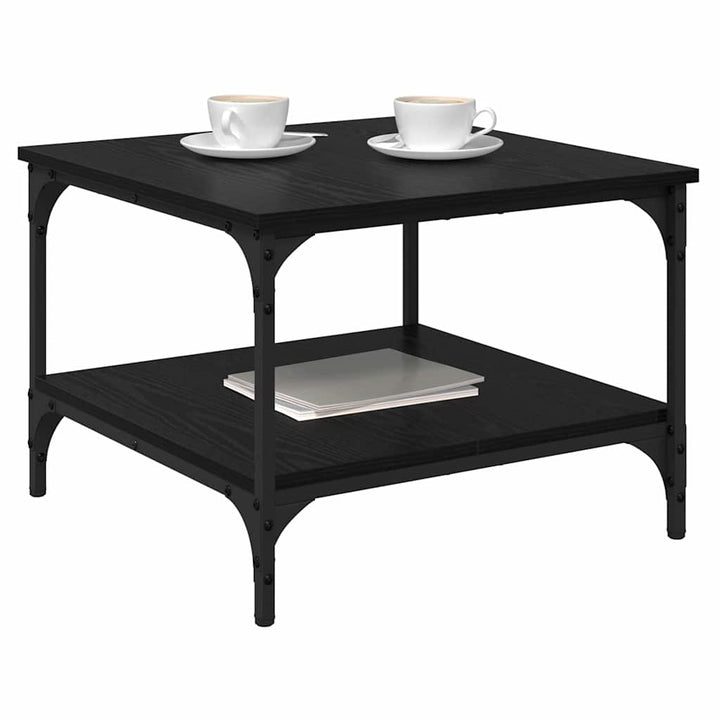 Sofabord Sort eg 55 x 55 x 40 cm Konstrueret træ