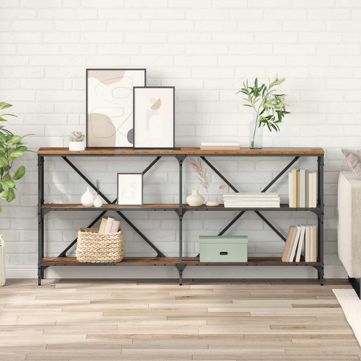 Konsolbord Gammelt træ 160 x 30 x 75 cm Konstrueret træ