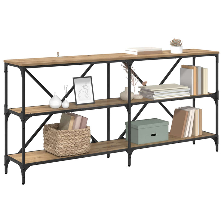 Konsolbord Artisan Egetræ 160 x 30 x 75 cm Konstrueret træ