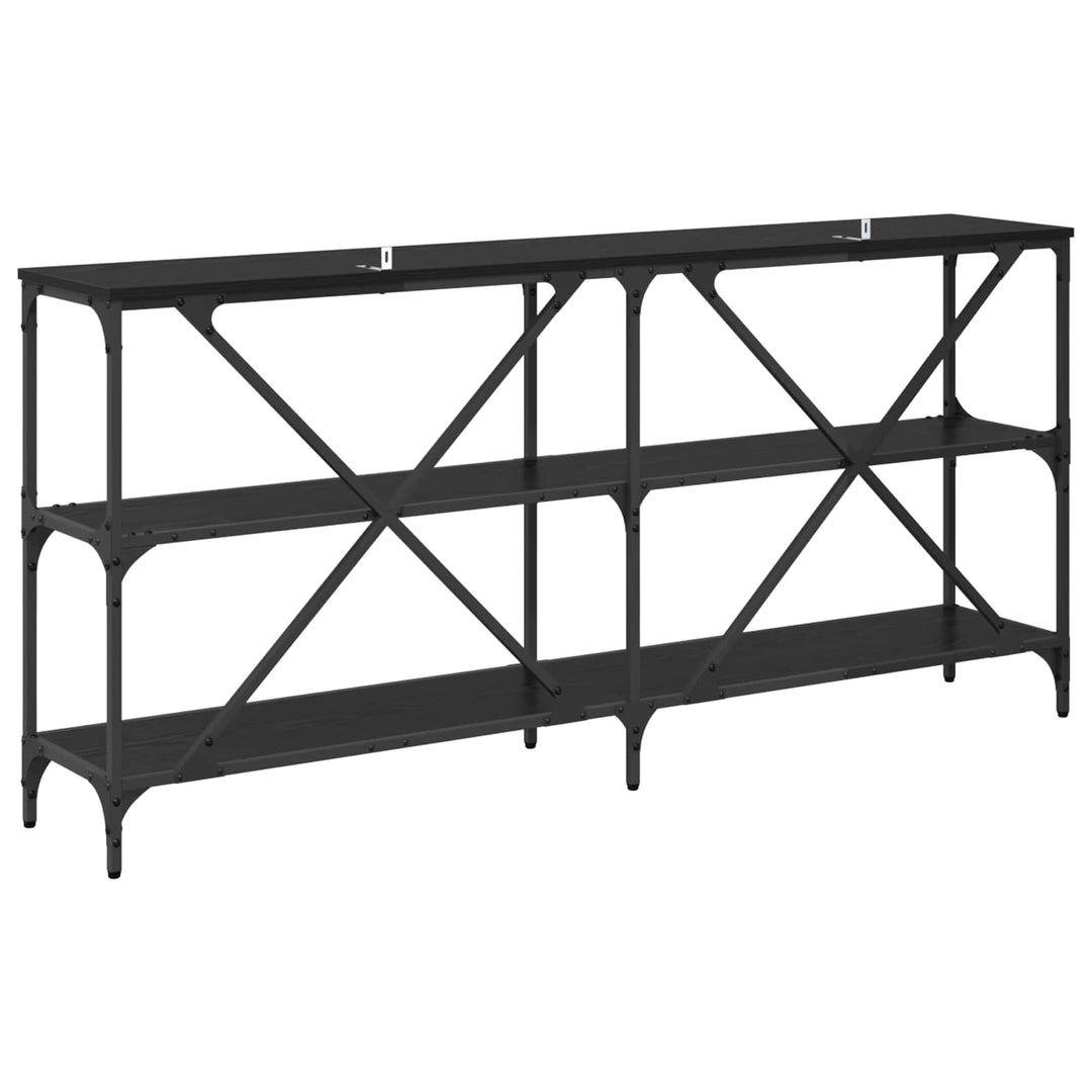 Konsolbord Sort eg 160 x 30 x 75 cm Konstrueret træ