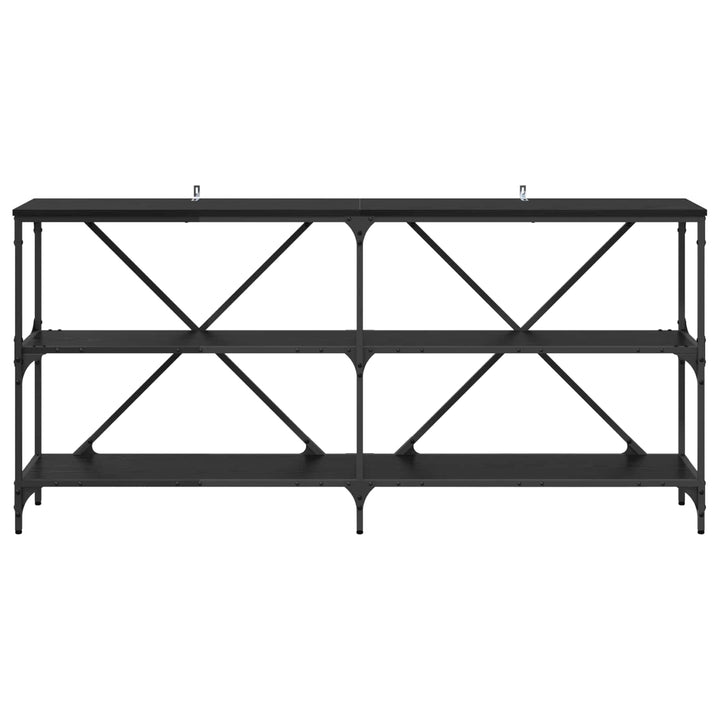 Konsolbord Sort eg 160 x 30 x 75 cm Konstrueret træ