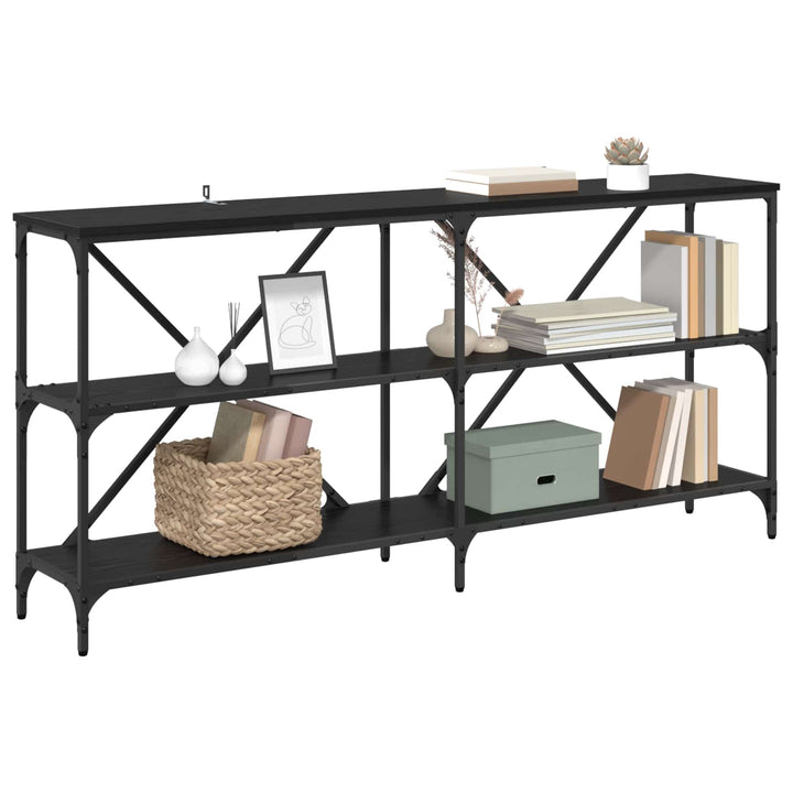 Konsolbord Sort eg 160 x 30 x 75 cm Konstrueret træ
