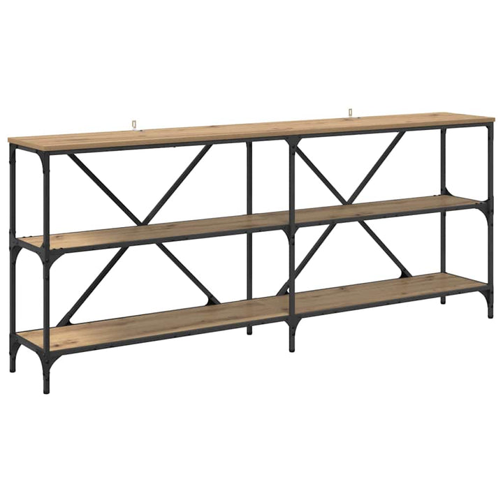 Konsolbord Artisan Egetræ 180 x 30 x 75 cm Konstrueret træ
