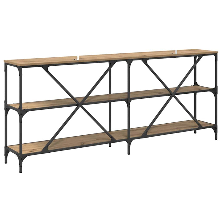 Konsolbord Artisan Egetræ 180 x 30 x 75 cm Konstrueret træ