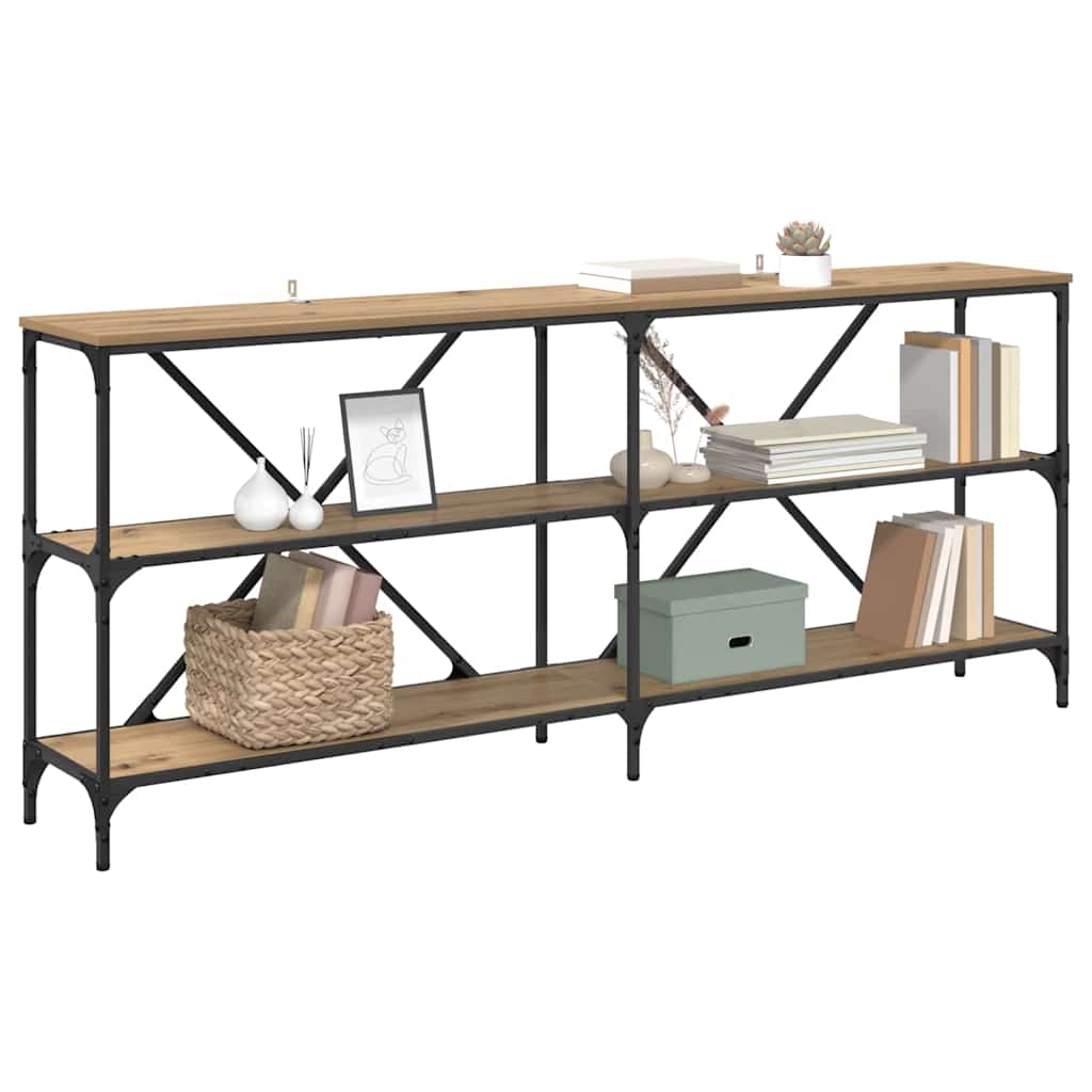 Konsolbord Artisan Egetræ 180 x 30 x 75 cm Konstrueret træ