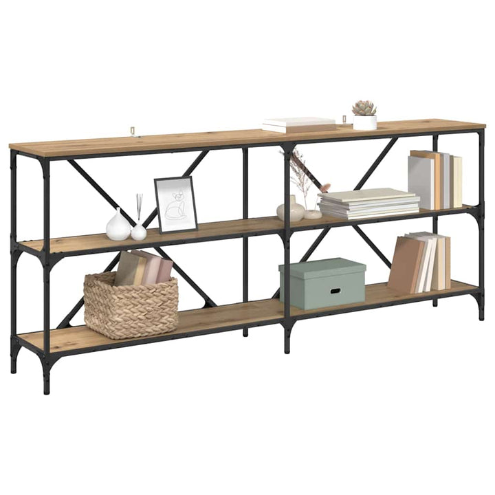 Konsolbord Artisan Egetræ 180 x 30 x 75 cm Konstrueret træ