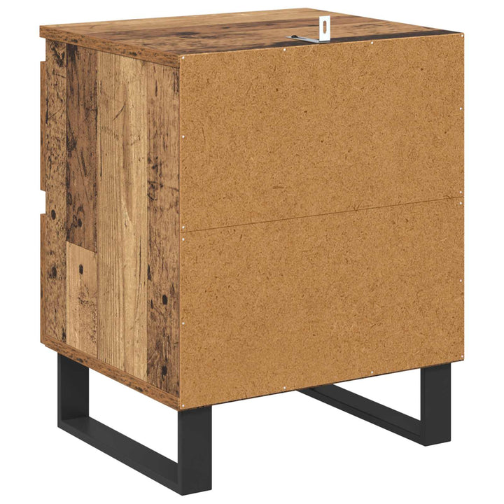 Natskab 2 pcs Gammelt træ 40 x 35 x 50 cm Konstrueret træ