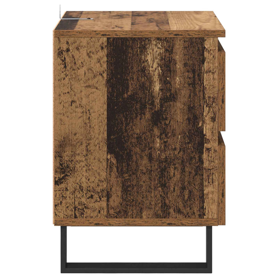 Natskab 2 pcs Gammelt træ 40 x 35 x 50 cm Konstrueret træ