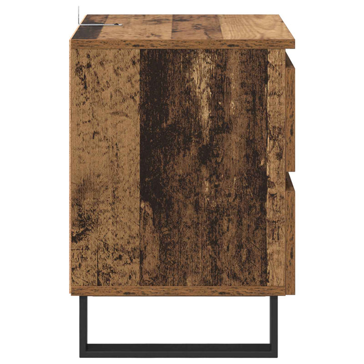 Natskab 2 pcs Gammelt træ 40 x 35 x 50 cm Konstrueret træ