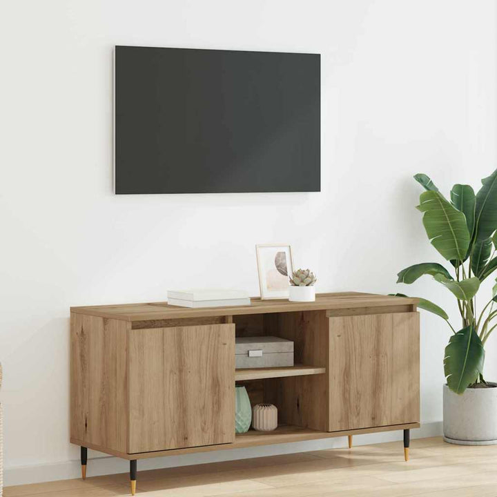 TV-skab 104 x 35 x 50 cm Artisan Egetræ Konstrueret træ
