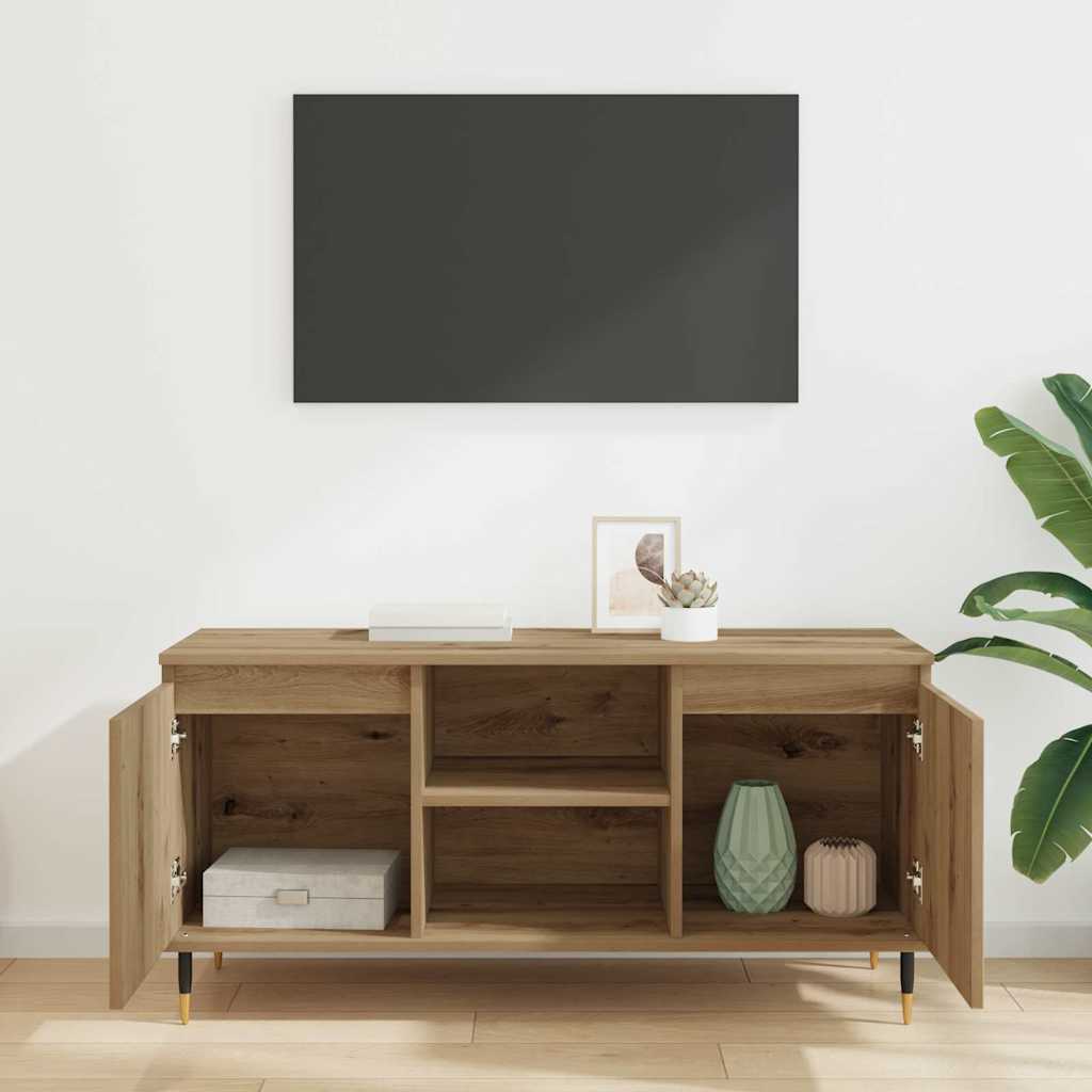 TV-skab 104 x 35 x 50 cm Artisan Egetræ Konstrueret træ
