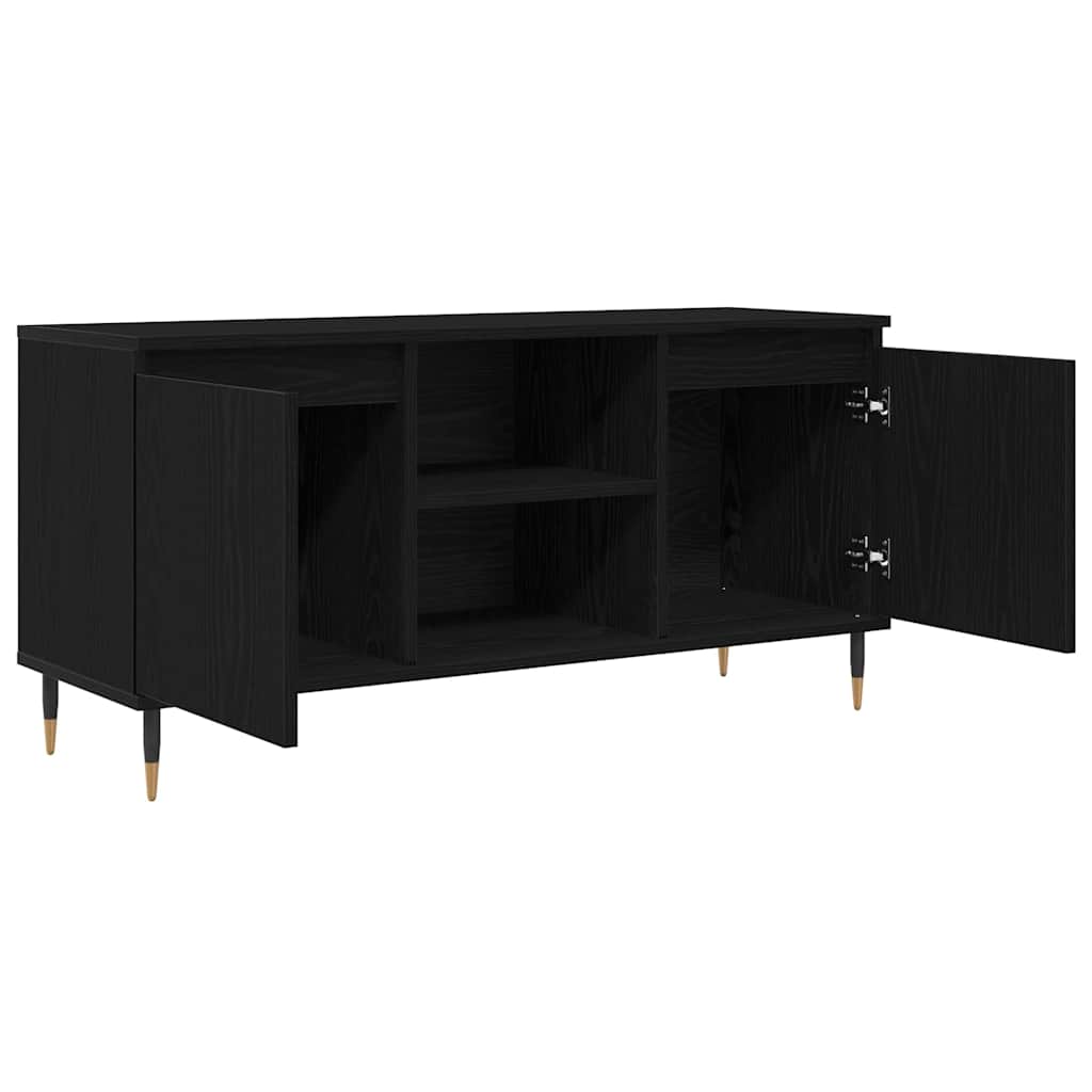 TV-skab 104 x 35 x 50 cm Sort eg Konstrueret træ