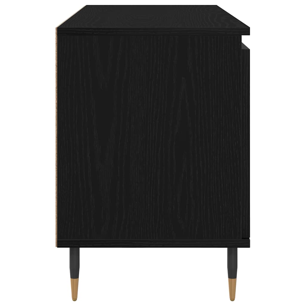 TV-skab Sort eg 104 x 35 x 50 cm Konstrueret træ
