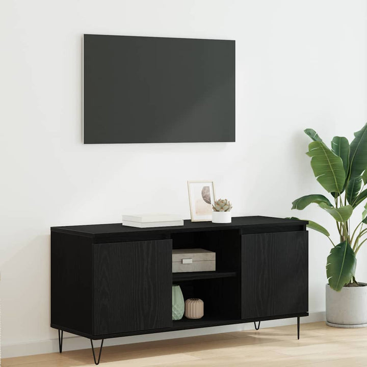 TV-skab 104 x 35 x 50 cm Sort eg Konstrueret træ