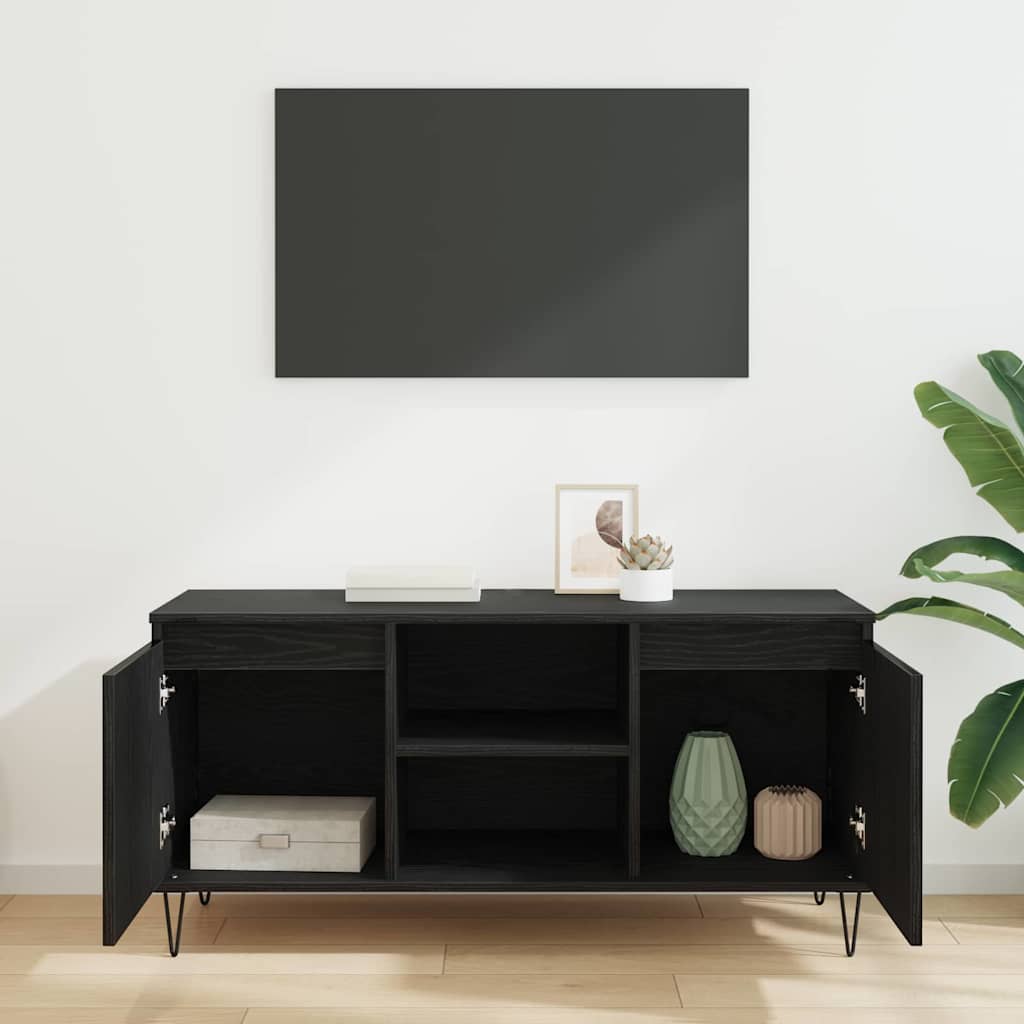 TV-skab 104 x 35 x 50 cm Sort eg Konstrueret træ