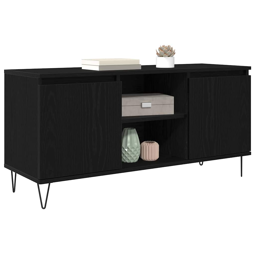 TV-skab 104 x 35 x 50 cm Sort eg Konstrueret træ